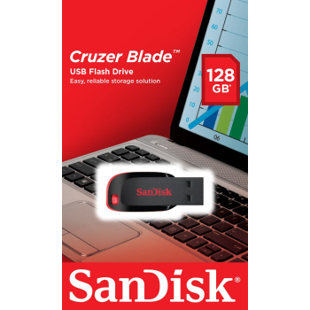 Pendrive SanDisk Cruzer Blade SDCZ50-128G-B35 (128GB; USB 2.0; kolor czarny)-4
