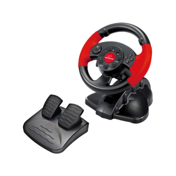 Kierownica z wibracjami Esperanza High Octane EG103 (PC, PS2, PS3; kolor czarny)-1