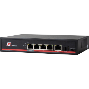 SWITCH POE GETFORT 4+1+SFP Gigabit Ethernet 65W-1