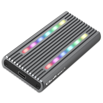 QOLTEC OBUDOWA NA DYSK M.2 SSD | SATA | NVME | RGB LED | USB-C | 4TB-1