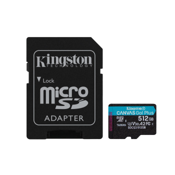 PAMIĘĆ MICRO SDXC 512GB UHS-I W/ADAPTER SDCG3/512GB KINGSTON-1