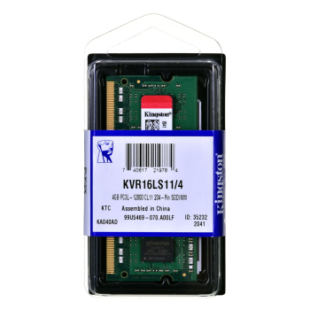 NB PAMIĘĆ 4GB PC12800 DDR3 SO KVR16LS11/4 KINGSTON-1