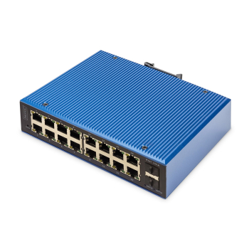 Industrial 16+2-Port Gigabit L2 managed Ethernet POE Switch 16 x GE RJ45+2 SFP Port,IEEE802.3at(30W)-1