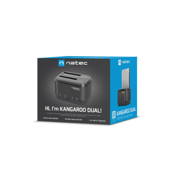 Stacja dokująca HDD Natec Kangaroo Dual 2.5/3,5cala USB 3.0 + Zasilacz-1