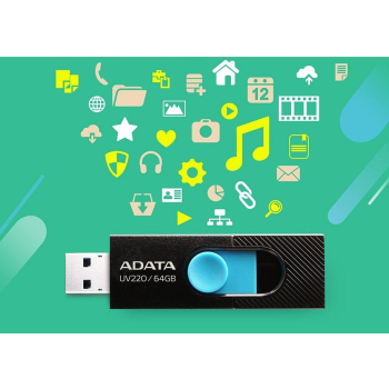 Pendrive ADATA UV220 AUV220-64G-RBKBL (64GB; USB 2.0; kolor czarny)-3