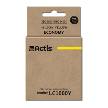 Tusz ACTIS KB-1000Y (zamiennik Brother LC1000Y/LC970Y; Standard; 36 ml; żółty)-1