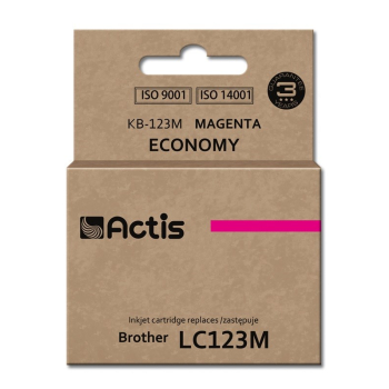 Tusz ACTIS KB-123M (zamiennik Brother LC123M/LC121M; Standard; 10 ml; czerwony)-1