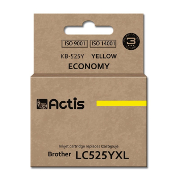 Tusz ACTIS KB-525Y (zamiennik Brother LC525Y; Standard; 15 ml; żółty)-1