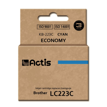 Tusz ACTIS KB-223C (zamiennik Brother LC223C; Standard; 10 ml; niebieski)-1