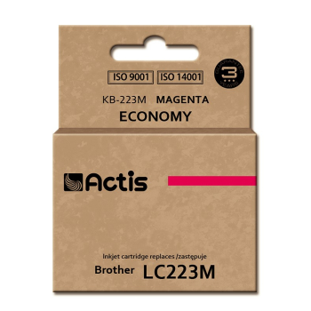 Tusz ACTIS KB-223M (zamiennik Brother LC223M; Standard; 10 ml; czerwony)-1
