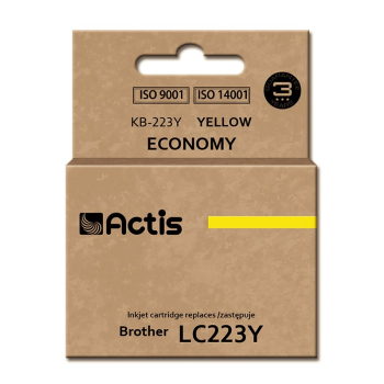 Tusz ACTIS KB-223Y (zamiennik Brother LC223Y; Standard; 10 ml; żółty)-1