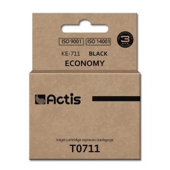 Tusz ACTIS KE-711 (zamiennik Epson T0711, T0891, T1001; Standard; 15 ml; czarny)-1