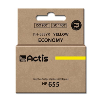 Tusz ACTIS KH-655YR (zamiennik HP 655 CZ112AE; Standard; 12 ml; żółty)-1