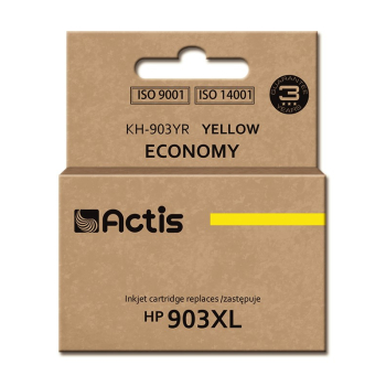 Tusz Actis KH-903YR (zamiennik HP 903XL T6M11AE; Standard; 12ml; żółty) - Nowy Chip-1