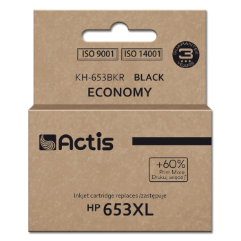 Tusz Actis KH-653BKR (zamiennik HP 653XL 3YM75AE; Premium; 20ml; 575 stron; czarny)-1