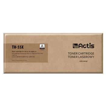Toner ACTIS TH-55X (zamiennik HP 55X CE255X, Canon CRG-724H; Standard; 12500 stron; czarny)-1