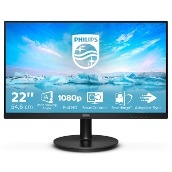 Monitor Philips 221V8A/00 (21,5"; VA; FullHD 1920x1080; HDMI, VGA; kolor czarny)-1