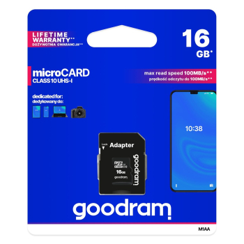 Karta pamięci GoodRam M1AA-0160R12 (16GB; Class 10, Class U1; Adapter, Karta pamięci)-3