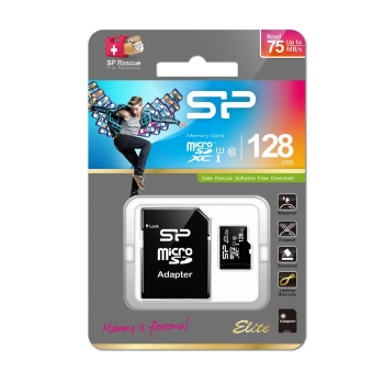 Karta pamięci Silicon Power microSDXC Elite 128GB CL10 UHS-1 (U1) + ADAPTER microSD-SD (SP128GBSTXBU1V10SP)-2