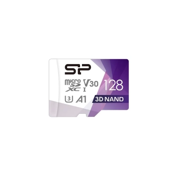 Karta pamięci Silicon Power microSDXC Superior Pro 128GB V30 UHS-1 U3 A1 + ADAPTER microSD-SD-2