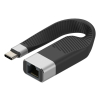 Techly ICOC USBC-RJ45 kabel sieciowy Czarny 0,144 m