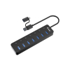 Equip 7-Port USB-A3.2-Hub->7xUSB-A 3.2 +USB-C Adapter  5Gbps