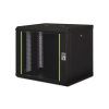 Digitus Szafa sieciowa wisząca Unique 19" 9U rack 600x450, drzwi szyba, czarny, niedzielona, złożona, 100kg