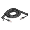 DELOCK RJ45 Spiralkabel Stecker zu Stecker Cat.5e 3m schwarz