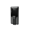 GEMBIRD POWERBANK O POJEMNOŚCI 10000MAH Z WYŚWIETLACZEM LCD ZINTEGROWANYMI KABLAMI SZYBKIM ŁADOWANIEM QC3.0 20W