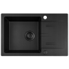 Zlew KARPATHOS 68x44 1B 1D volcano Black Edition