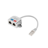 Adapter Lanberg AD-0026-S (RJ45 M - 2 x RJ45 F; kolor szary)