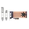 Qnap QM2-2P2G2T, 2 x PCIe 2280 M.2 SSD, PCIe Gen3 x4, 2x  Intel I225LM 2.5GbE RJ45