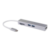 Equip Adapter USB-C->HDMI/2xUSB3.0/SD/TF 4K/ 30Hz 0.15m Alu.