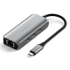 Satechi 4-In-1 USB-C Hub - hub do urządzeń mobilnych USB-C (3x USB-C 3.2 gen2 10Gbps, 2.5 Gigabit Ethernet) (space gray)