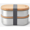 BB-Zestaw 2 lunch boxów stalowych, szary