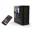 INCA GehĂ¤use Mid-Tower/ATX/Metall&Glas/USB/RGB       schwarz