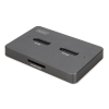 Stacja dokująca USB-C 3.2 Gen2 dla dysków SSD M.2 Duo NVMe oraz SATA (max. 2x 4 TB) z czytnikiem kart SD-Express 7.1 (max. 2 TB), czarna