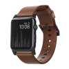 NOMAD Modern Band - skórzany pasek do Apple Watch 46mm/49mm, skóra Horween (rustic brown, black hardware)