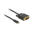DELOCK USB-Kabel Typ C -> DVI(24+1) St/St 4K 30 Hz 2,0m sw