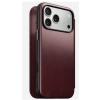 NOMAD Modern Leather Folio - skórzane etui do iPhone 17 Pro Max kompatybilne z MagSafe, skóra Horween (burgundy)