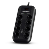 CyberPower P0820SUF0-DE ochrona przeciwprzepięciowa Czarny 8 x gniazdo sieciowe 200 - 250 V 1,8 m