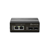 Switch LevelOne IGP-0431 - niezarządzalny - 2 x 10/100/1000 (PoE) + 2 x Gigabit SFP - Możliwość montażu na szynie DIN - PoE - zasilanie DC