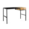 Biurko z szufladą 120x60 LESTE czarny/dąb