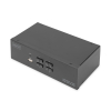 Digitus Przełącznik KVM, 4-portowy, obsługa dwóch monitorów, 4K, HDMI®