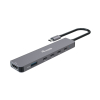Equip Adapter USB-C->HDMI/3xUSB-C/USB-A  4K/ 60Hz 0.25m Alu.