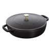 Głęboka patelnia do duszenia z pokrywką STAUB 40511-472-0 - czarna 28 cm