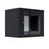 EFB 19" WandgehĂ¤use X-Rack mit GlastĂĽr 400-600mm 9HE schwarz