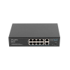LANBERG SWITCH POE+ RACK 10"/19" (8X 100MB/S POE+, 2X 1GB/S) RSFE-8P-2GE-120