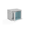 ALANTEC Szafa wisząca 19" 9U 600x450, drzwi szklane, kolor szary, do samodzielnego montażu - Flat Pack (SW-9U-600-450-01-SF)