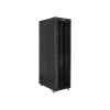 Szafa instalacyjna rack stojąca 19" 47U 800x1200 czarna drzwi szklane LCD Lanberg (Flat Pack) V2